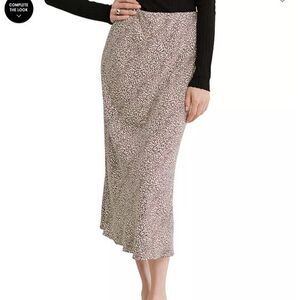 Jenni Kayne Leopard Print Slip Skirt Midi - Medium